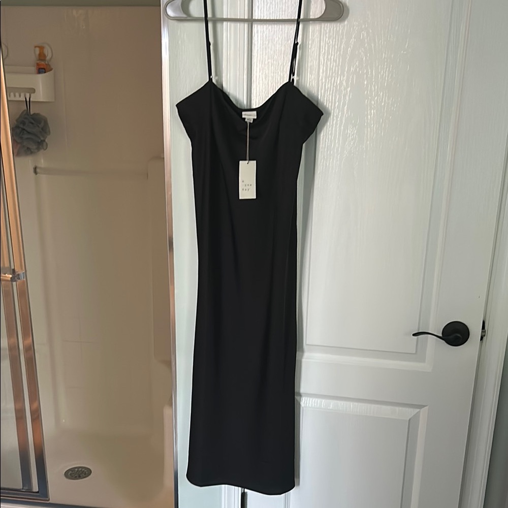 A New Day Black Slip Dress size medium NWT